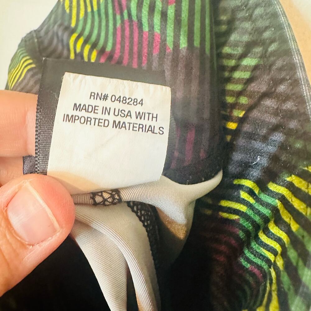 TEREZ Girls Green Striped Camo Print High-Rise Leggings Size Large - Picture 9 of 9